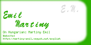 emil martiny business card